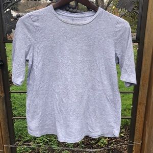 Eileen Fisher gray organic cotton short sleeve tee size XS